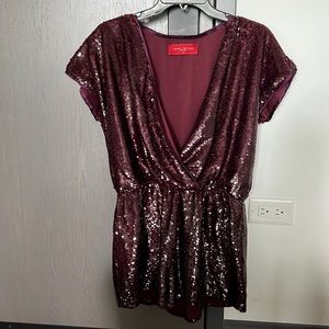 Akira Sequin Romper